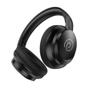 pTron Studio Evo 70hrs Playtime Wireless Over Ear Headphones w/HD Mic, Dual Device Pairing, Low-Latency Game/Movie/Music Modes, Punchy Bass, BT5.3, Voice Assistant & Type-C Fast Charging (Beige)